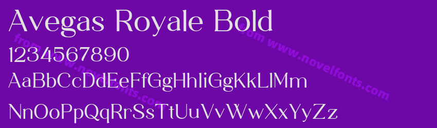 Avegas Royale BoldPreview