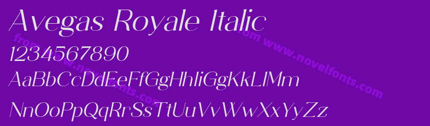 Avegas Royale ItalicPreview