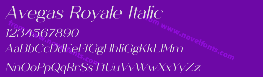 Avegas Royale ItalicPreview Avegas Royale ItalicPreview