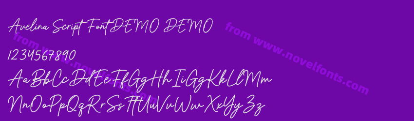 Avelina Script FontDEMO DEMOPreview
