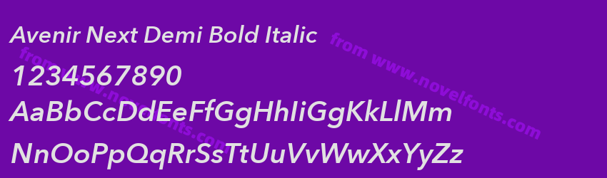 Avenir Next Demi Bold ItalicPreview