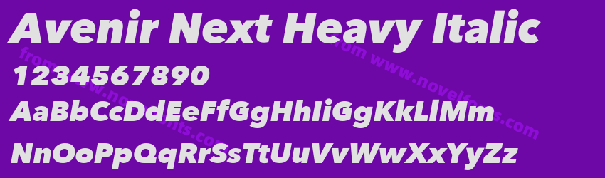 Avenir Next Heavy ItalicPreview Avenir Next Heavy ItalicPreview