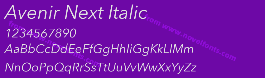 Avenir Next ItalicPreview Avenir Next ItalicPreview