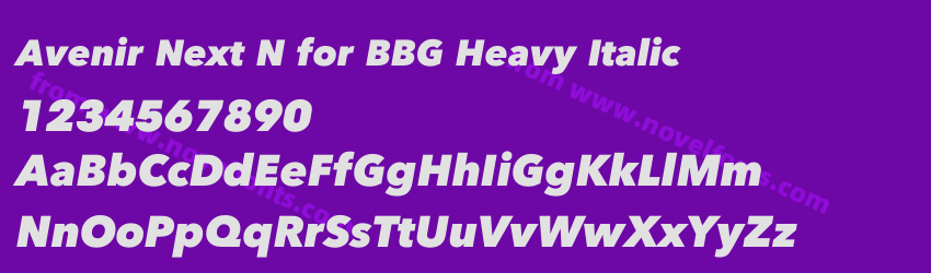 Avenir Next N for BBG Heavy ItalicPreview Avenir Next N for BBG Heavy ItalicPreview