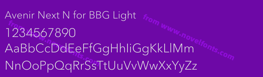 Avenir Next N for BBG LightPreview Avenir Next N for BBG LightPreview