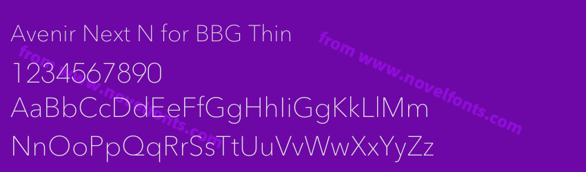 Avenir Next N for BBG ThinPreview Avenir Next N for BBG ThinPreview