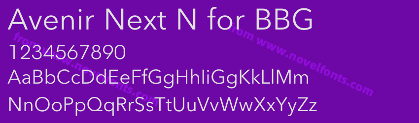 Avenir Next N for BBGPreview