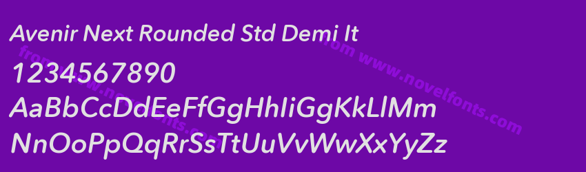 Avenir Next Rounded Std Demi ItPreview Avenir Next Rounded Std Demi ItPreview