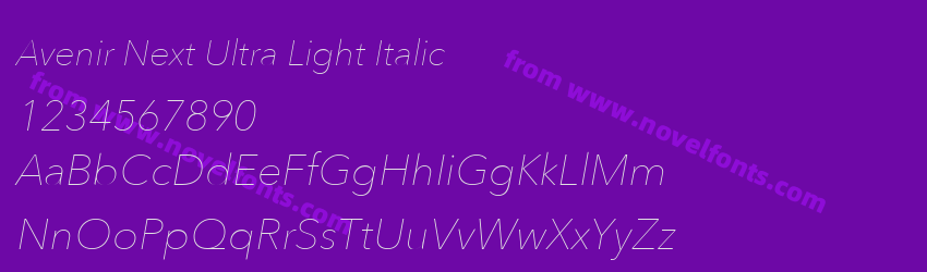 Avenir Next Ultra Light ItalicPreview Avenir Next Ultra Light ItalicPreview