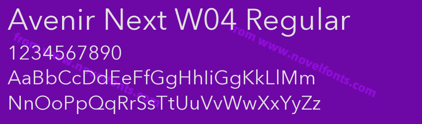 Avenir Next W04 RegularPreview