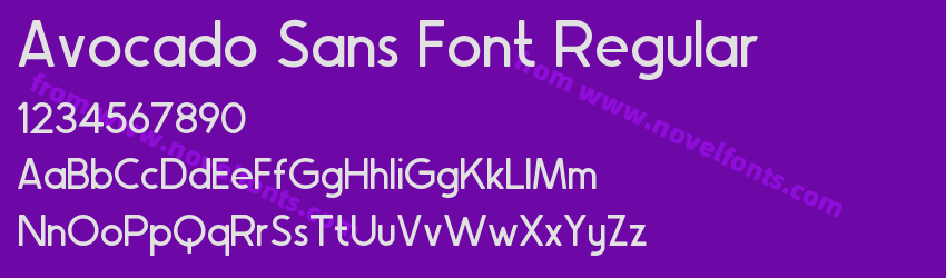 Avocado Sans Font RegularPreview Avocado Sans Font RegularPreview