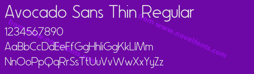Avocado Sans Thin RegularPreview Avocado Sans Thin RegularPreview