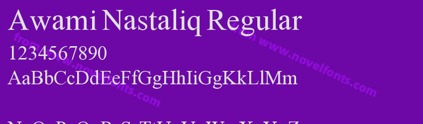 Awami Nastaliq RegularPreview Awami Nastaliq RegularPreview