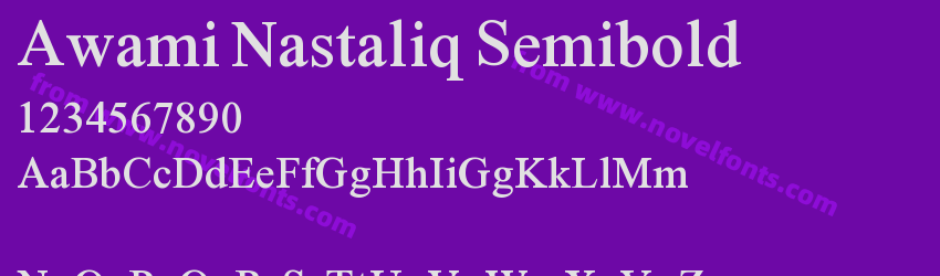 Awami Nastaliq SemiboldPreview Awami Nastaliq SemiboldPreview