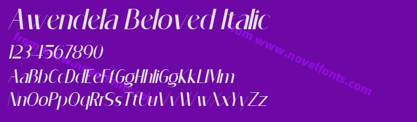 Awendela Beloved ItalicPreview Awendela Beloved ItalicPreview