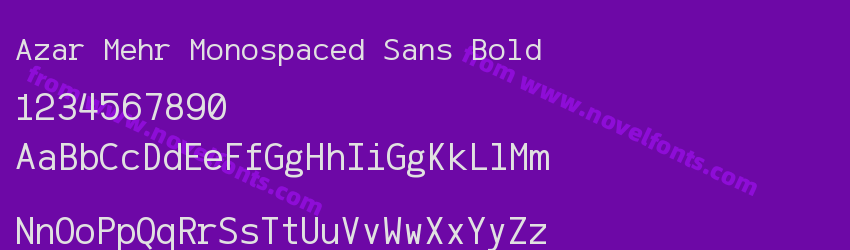 Azar Mehr Monospaced Sans BoldPreview Azar Mehr Monospaced Sans BoldPreview