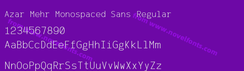 Azar Mehr Monospaced Sans RegularPreview Azar Mehr Monospaced Sans RegularPreview