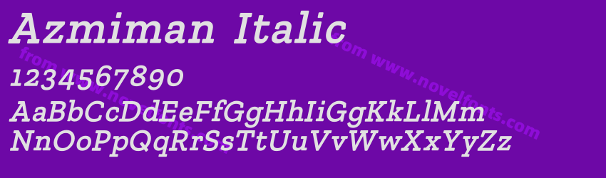 Azmiman ItalicPreview Azmiman ItalicPreview