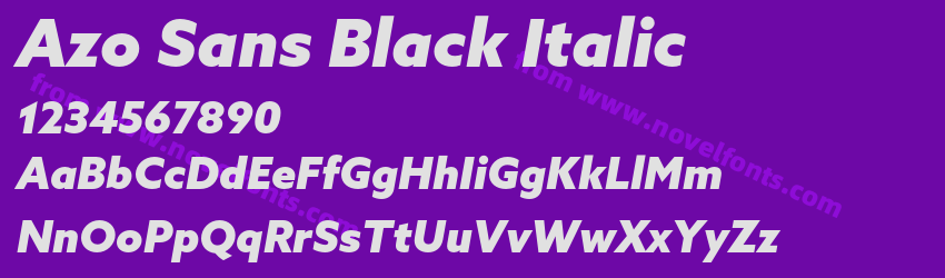 Azo Sans Black ItalicPreview Azo Sans Black ItalicPreview