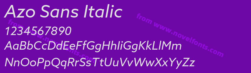 Azo Sans ItalicPreview Azo Sans ItalicPreview