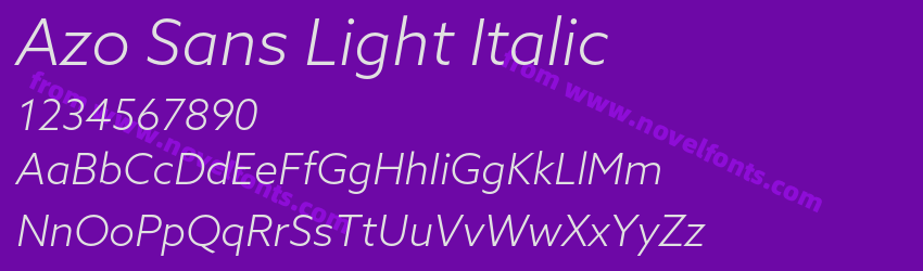 Azo Sans Light ItalicPreview Azo Sans Light ItalicPreview