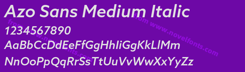 Azo Sans Medium ItalicPreview Azo Sans Medium ItalicPreview