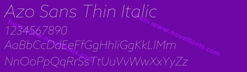 Azo Sans Thin ItalicPreview Azo Sans Thin ItalicPreview