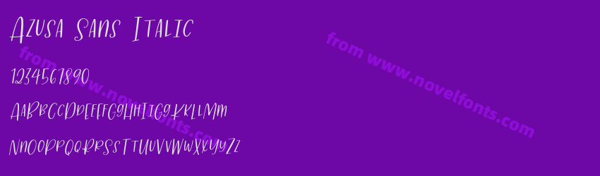 Azusa Sans ItalicPreview