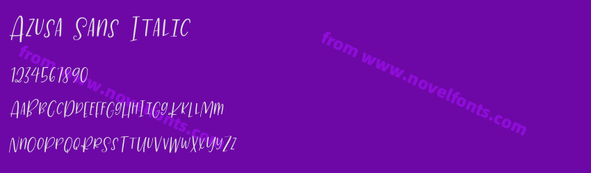 Azusa Sans ItalicPreview