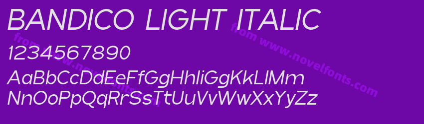 BANDICO LIGHT ITALICPreview BANDICO LIGHT ITALICPreview