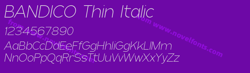 BANDICO Thin ItalicPreview BANDICO Thin ItalicPreview