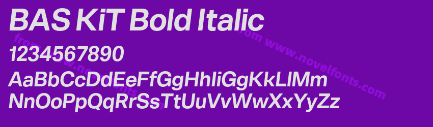 BAS KiT Bold ItalicPreview