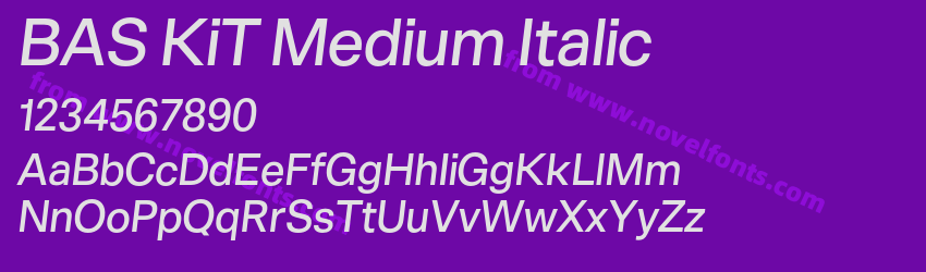 BAS KiT Medium ItalicPreview BAS KiT Medium ItalicPreview