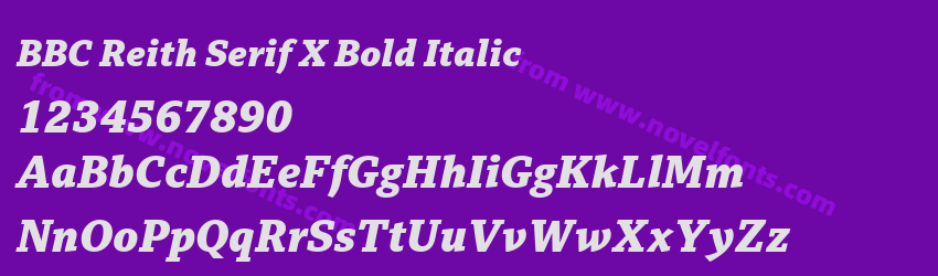 BBC Reith Serif X Bold ItalicPreview