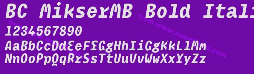 BC MikserMB Bold ItalicPreview BC MikserMB Bold ItalicPreview