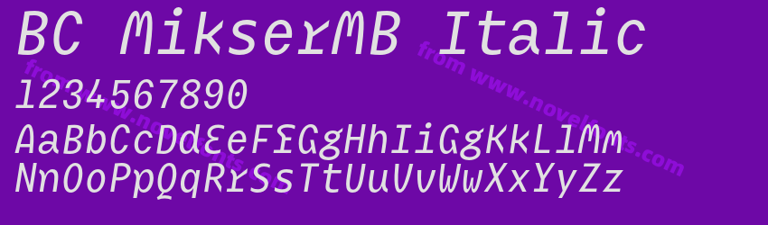 BC MikserMB ItalicPreview BC MikserMB ItalicPreview