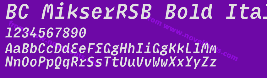 BC MikserRSB Bold ItalicPreview BC MikserRSB Bold ItalicPreview