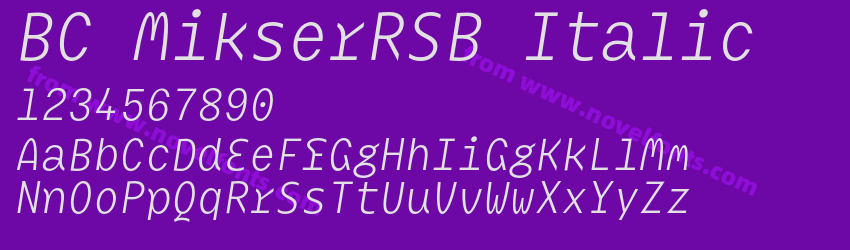 BC MikserRSB ItalicPreview BC MikserRSB ItalicPreview