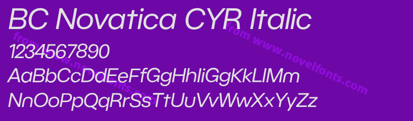 BC Novatica CYR ItalicPreview BC Novatica CYR ItalicPreview