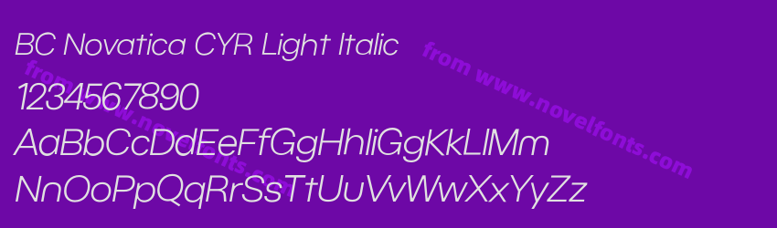 BC Novatica CYR Light ItalicPreview