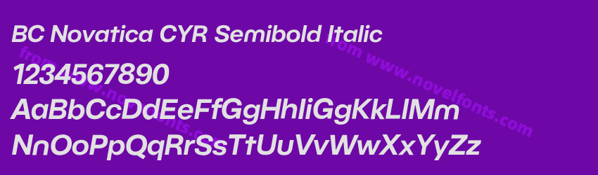 BC Novatica CYR Semibold ItalicPreview BC Novatica CYR Semibold ItalicPreview