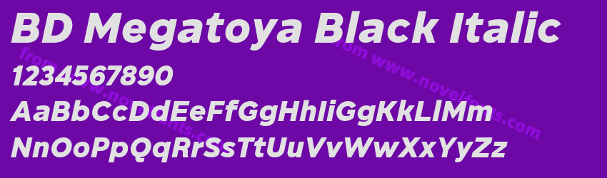 BD Megatoya Black ItalicPreview BD Megatoya Black ItalicPreview