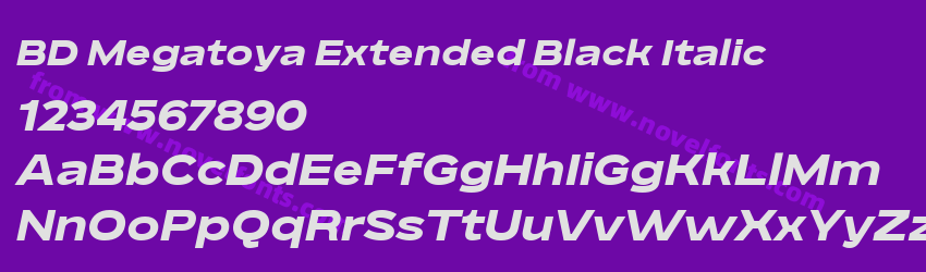 BD Megatoya Extended Black ItalicPreview BD Megatoya Extended Black ItalicPreview