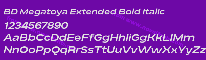 BD Megatoya Extended Bold ItalicPreview BD Megatoya Extended Bold ItalicPreview