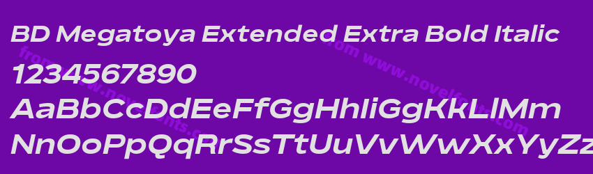 BD Megatoya Extended Extra Bold ItalicPreview