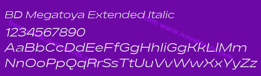 BD Megatoya Extended ItalicPreview BD Megatoya Extended ItalicPreview