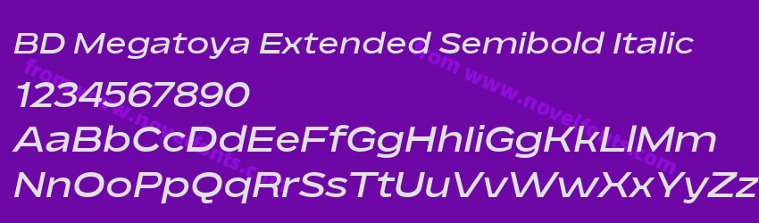 BD Megatoya Extended Semibold ItalicPreview BD Megatoya Extended Semibold ItalicPreview