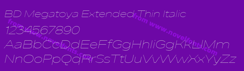 BD Megatoya Extended Thin ItalicPreview BD Megatoya Extended Thin ItalicPreview