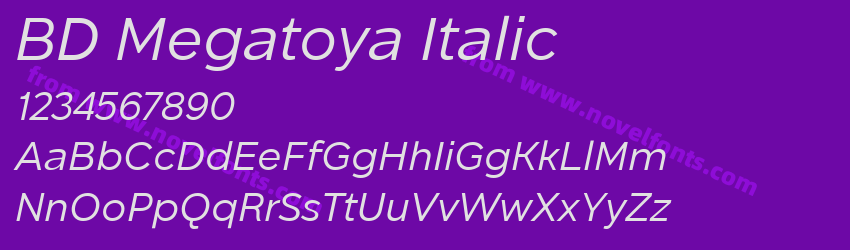 BD Megatoya ItalicPreview BD Megatoya ItalicPreview