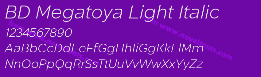 BD Megatoya Light ItalicPreview BD Megatoya Light ItalicPreview